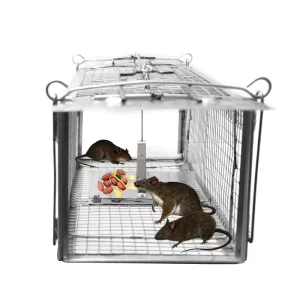 Humane Cage Trap for Live-Catching Rats and Mice, Indoor and Outdoor Use