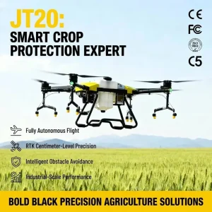 JT20 Agricultural Sprayer Drone for Farm Crop Protection with Autonomous GPS UAV