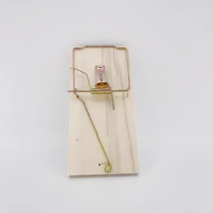 Large Wooden Rat Trap with Sensitive Metal Rod