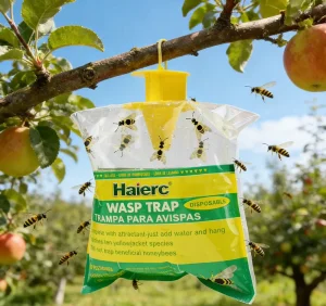 Outdoor Hanging Wasp Trap with Attractant for Farms and Orchards