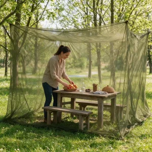 Outdoor Mosquito Net with Ropes for Camping Patio and Travel