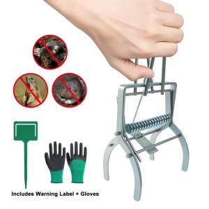 Outdoor Solid Metal Waterproof Mole Trap for Lawns and Gardens