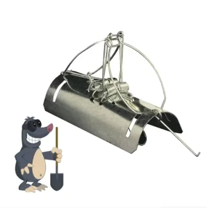 Outdoor Tunnel Mole and Gopher Trap, Galvanized Metal