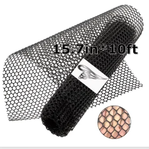 Plastic Chicken Wire Mesh Fence 15.7 in x 10 ft Garden Netting Barrier for Poultry and Dogs