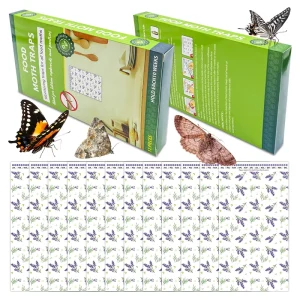 Plastic Fly Traps 12-Pack for Kitchen Cupboards and Pantries, 10-Week Long-Lasting