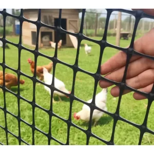 Plastic Safety Fence China customized PVC Mesh Nature Poultry Breeding Farm Plastic Flat Net Fence