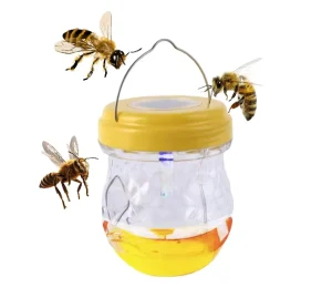 Portable Solar Powered Eco Friendly Disposable Hanging Wasp Trap Waterproof LED Light Solid State Insect Catcher for Graduation