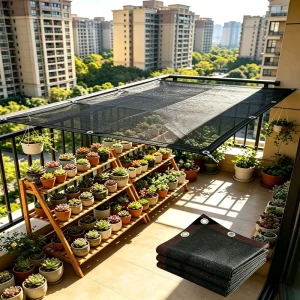 Premium HDPE Warp Knitted UV Stabilized Customizable Privacy Screen for Balcony Garden Patio Shade Net