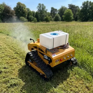 Remote Control Lawn Mower for Complex Terrain Weeding zero Turn Lawnmower with Pesticide Sprayer for Pest Control