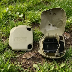 Reusable Black Plastic Mouse Rat Bait Station and Trap Box