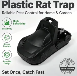 Reusable Plastic Snap Mouse Trap Heavy Duty Spring Powered Rodent Catcher for Home Warehouse Farm Indoor Outdoor