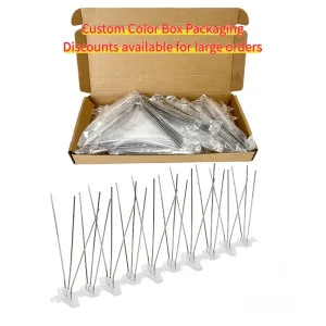 Stainless Steel 25 cm 3-Pin Unassembled Flexible Bird Repellent Device Waterproof Space-Saving