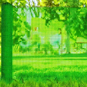 Sturdy HDPE Safety Chicken Mesh Fence Roll Green Garden Net Plastic Mesh for Home and Yard Nature Inspired Waterproof Durable