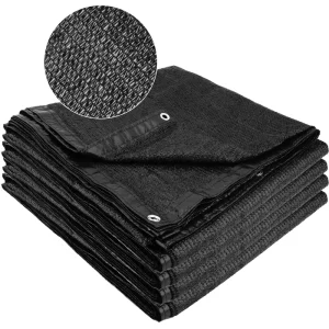 UV-Stabilized Black Sun Shade Net for Agriculture, Greenhouses, Gardens, Farms, and Patios