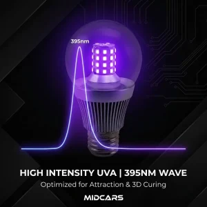 Universal DC 10 85V UV LED Bulb E27 360 Degree High Intensity Blacklight for Solar Pest Control Field Research Trap
