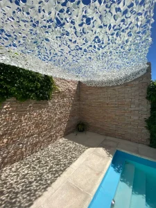 White Reinforced Camouflage Leaf Shade Sail UV-Resistant Shade Net