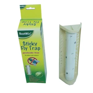 Yellow Fly Stick Trap+plastic Cover Solid Portable Fly Catcher Glue Roll Trap Sticky Fly Plastic